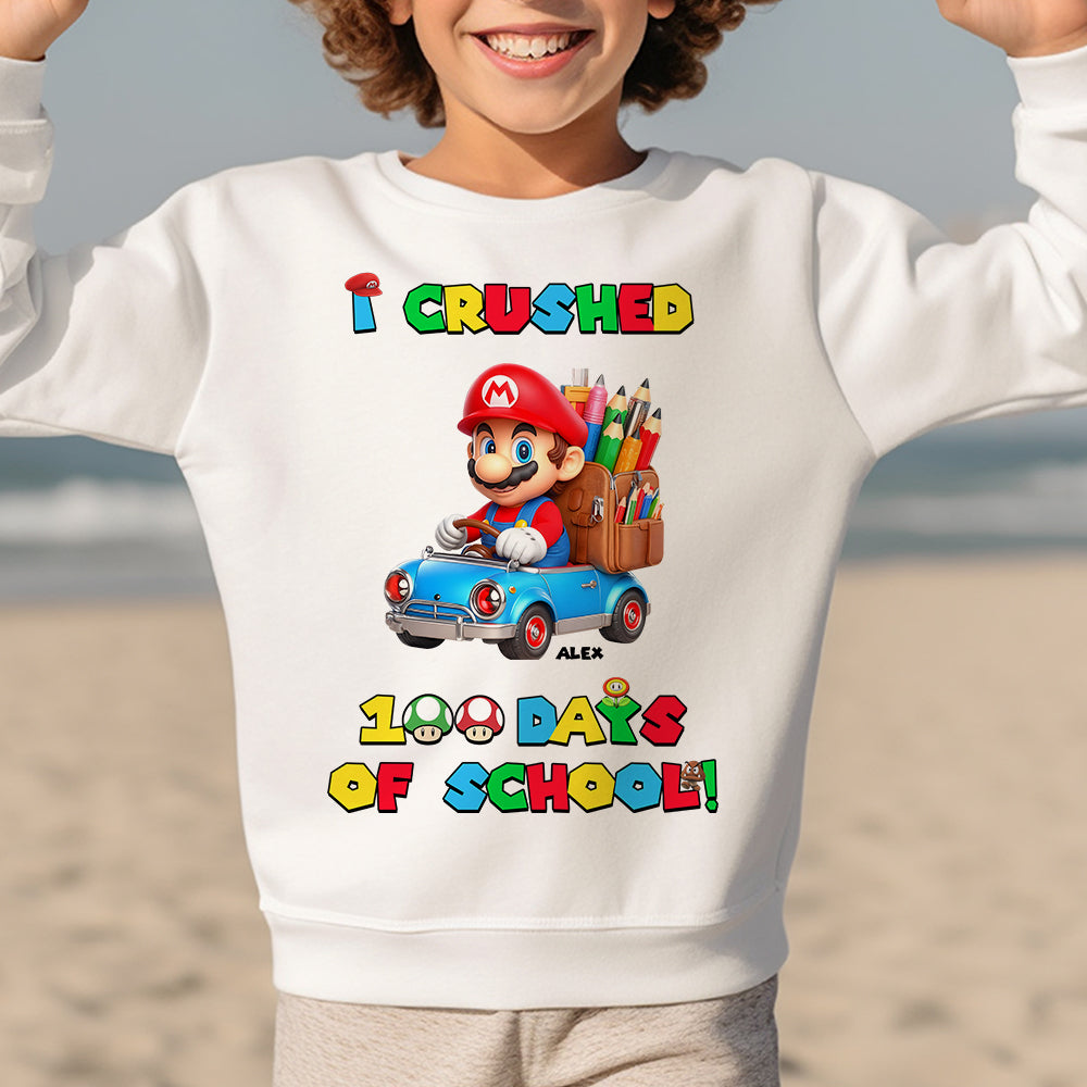 I Crushed 100 Days of School Personalized Kids Shirt Shirts PopCulturePrints