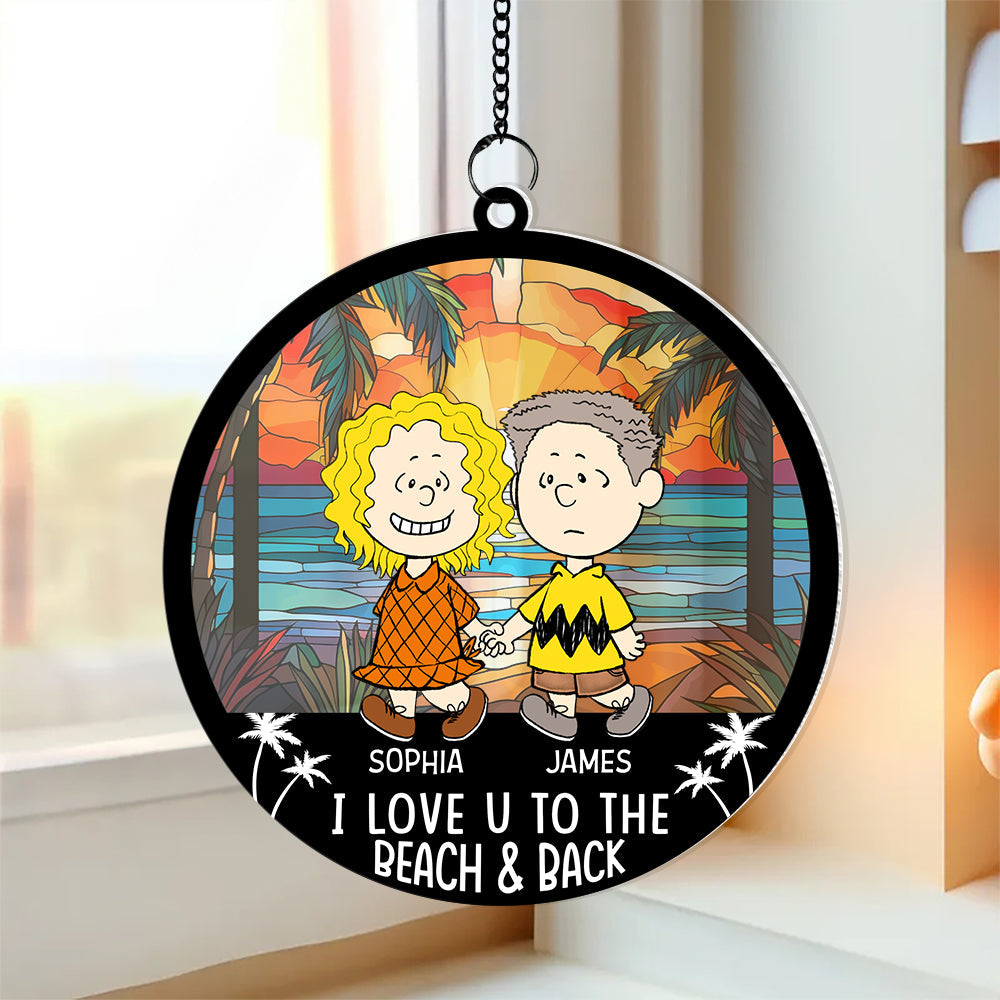 Personalized Peanuts Themed Beach Scene Ornament