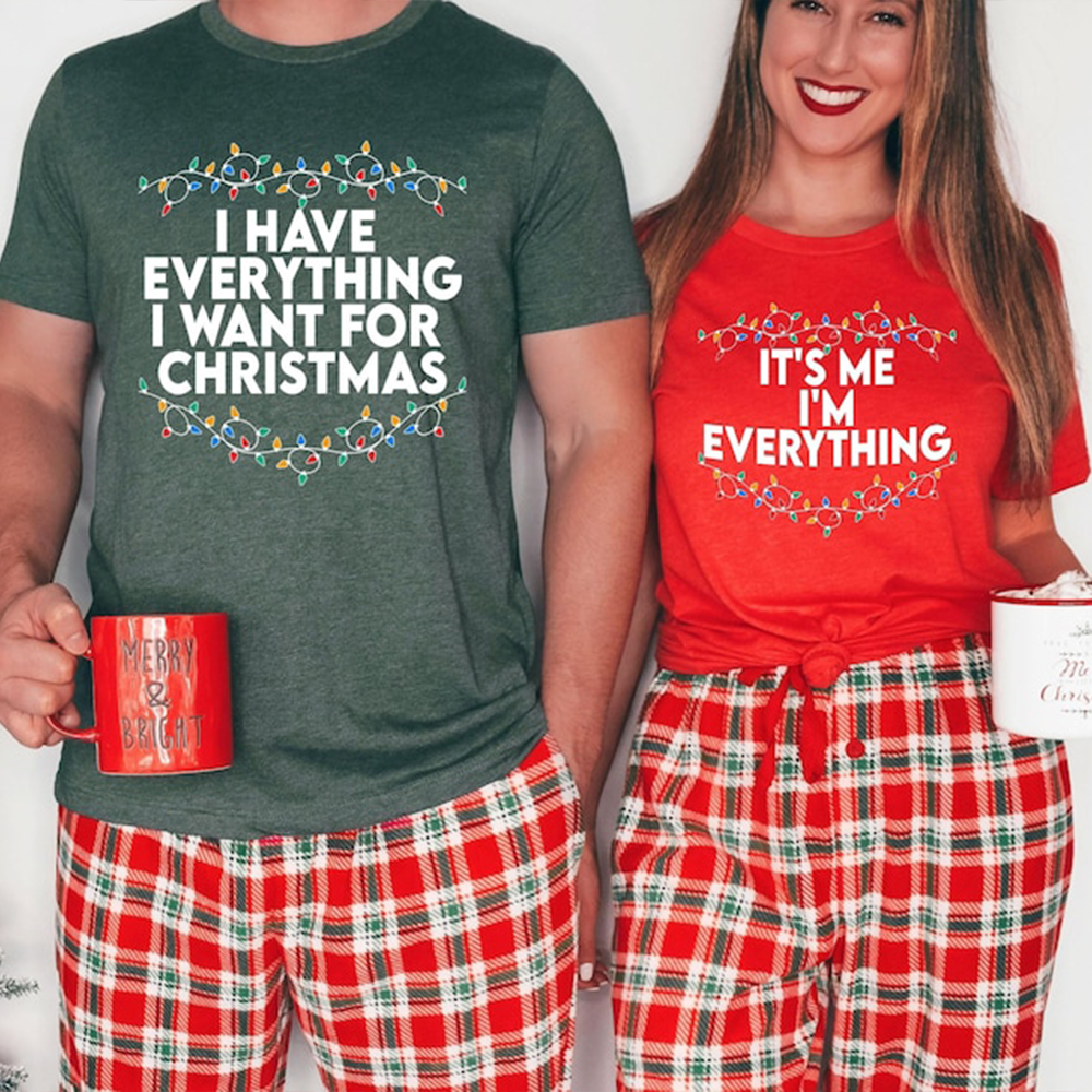 Couple Christmas Sweatshirt Set - Festive & Fun Holiday Wear