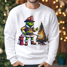 Load image into Gallery viewer, Personalized Firefighter Christmas Sweater - Heroic Holiday Edition
