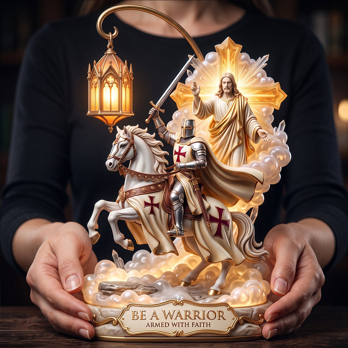 Knight Templar Be A Warrior Acrylic Light Box - Personalized Gifts For Christian 02patn140726 Light Box PopCulturePrints