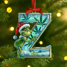 Load image into Gallery viewer, “Spread Holiday Cheer!” - Funny Green Guy Ornament - Custom Letter Gifts for Loved Ones Ornament PopCulturePrints
