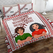 Load image into Gallery viewer, Personalized Baseball Couple Quilt Bedding Set Blanket PopCulturePrints

