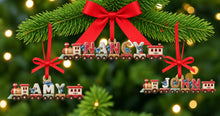 Load image into Gallery viewer, “Choo Choo! All Aboard the Festive Cheer!” - Alphabet Train Acrylic Ornament - Personalized Gifts for Christmas Ornament PopCulturePrints
