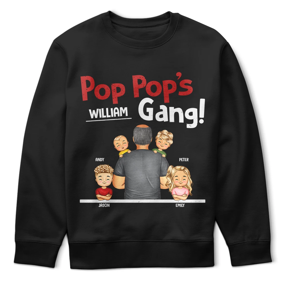 “Grandpa’s Gang – A Unique Tribute to Family!” - Personalized T-Shirt - Custom Gift for Grandfathers and Family Members T-shirt PopCulturePrints