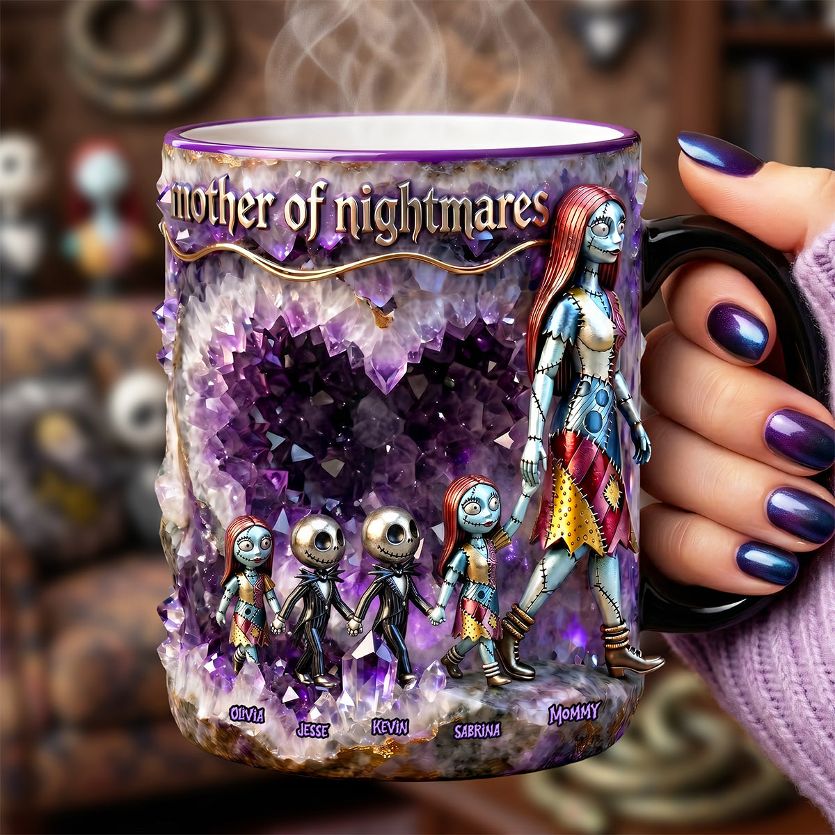 “Embrace the Night with Magic!” - Mother Of Midnight Magic Ceramic Coffee Mug - Personalized Gift for Mom, Grandma, and More Coffee Mug PopCulturePrints
