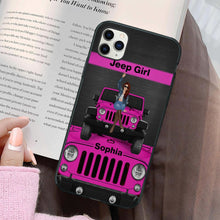 Load image into Gallery viewer, Personalized Jeep Girl Phone Case - Custom Name Gift
