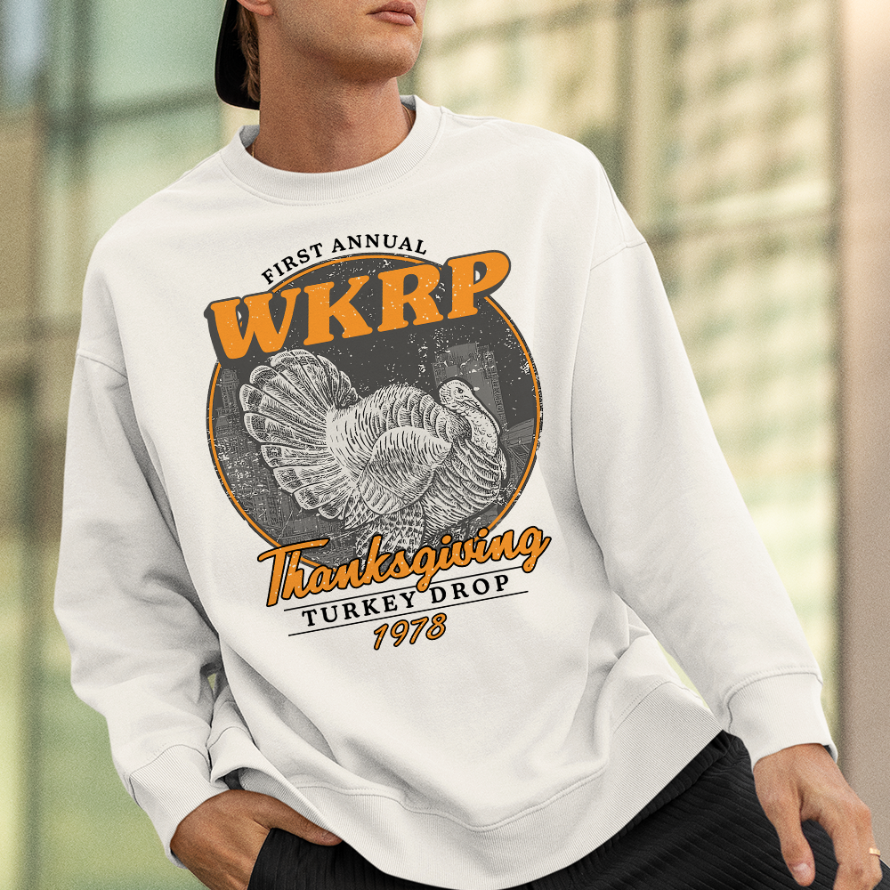 Vintage WKRP Thanksgiving Turkey Drop Sweatshirt