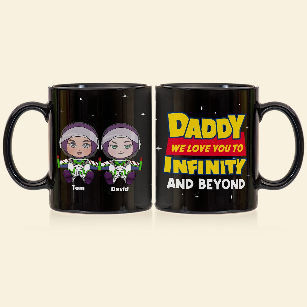 Personalized 'Daddy, We Love You to Infinity' Mug Coffee Mug PopCulturePrints