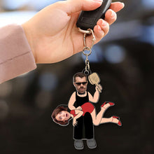 Load image into Gallery viewer, Personalized Funny Couple Keychain - Custom Photo Gifts Keychains PopCulturePrints
