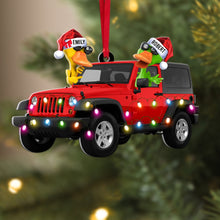 Load image into Gallery viewer, Personalized Christmas Car Ornaments for Duck Lovers - Custom Names
