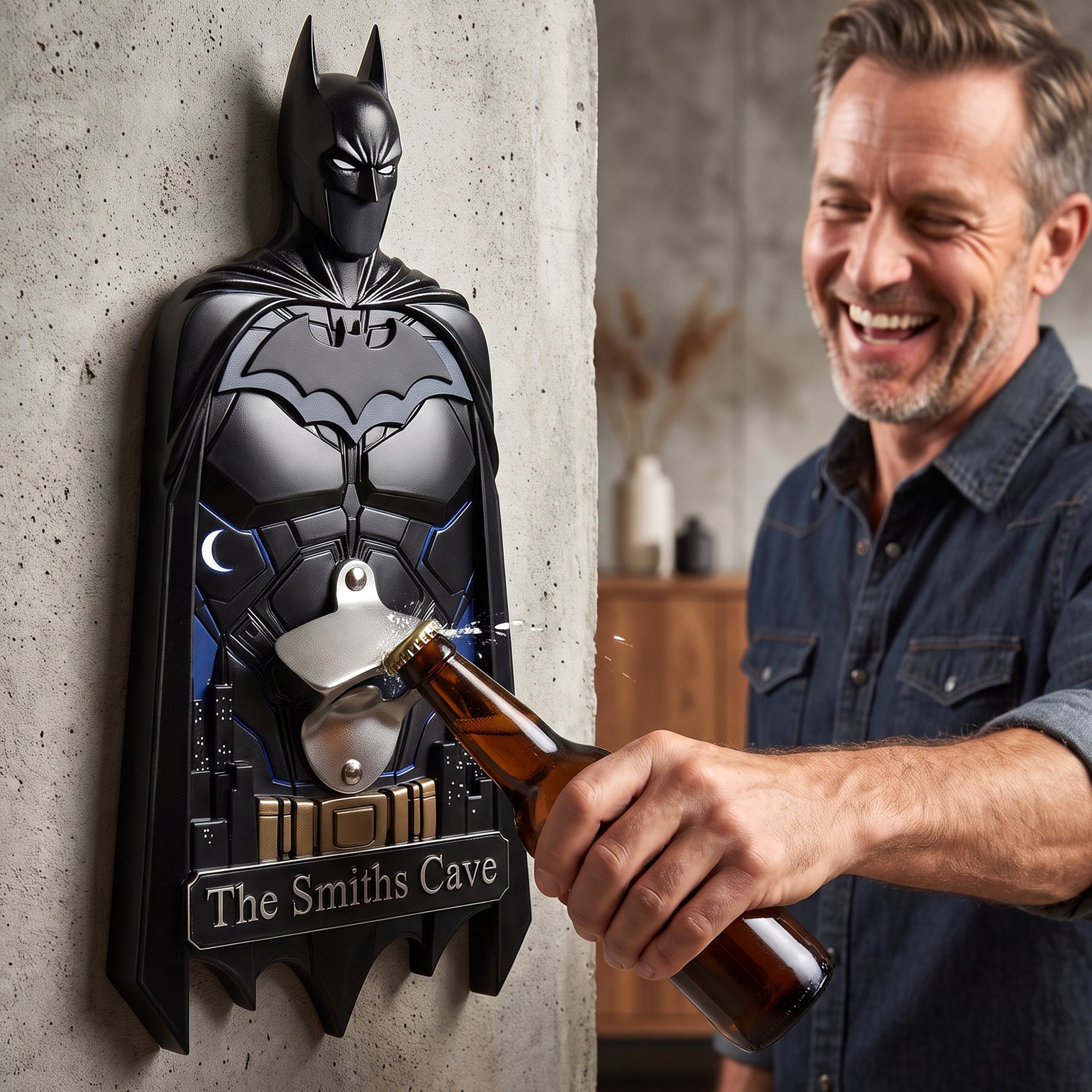 Shadow Hero Wall Hanging Bottle Opener - Personalized Gifts 02haqn130726 Beer Glasses PopCulturePrints