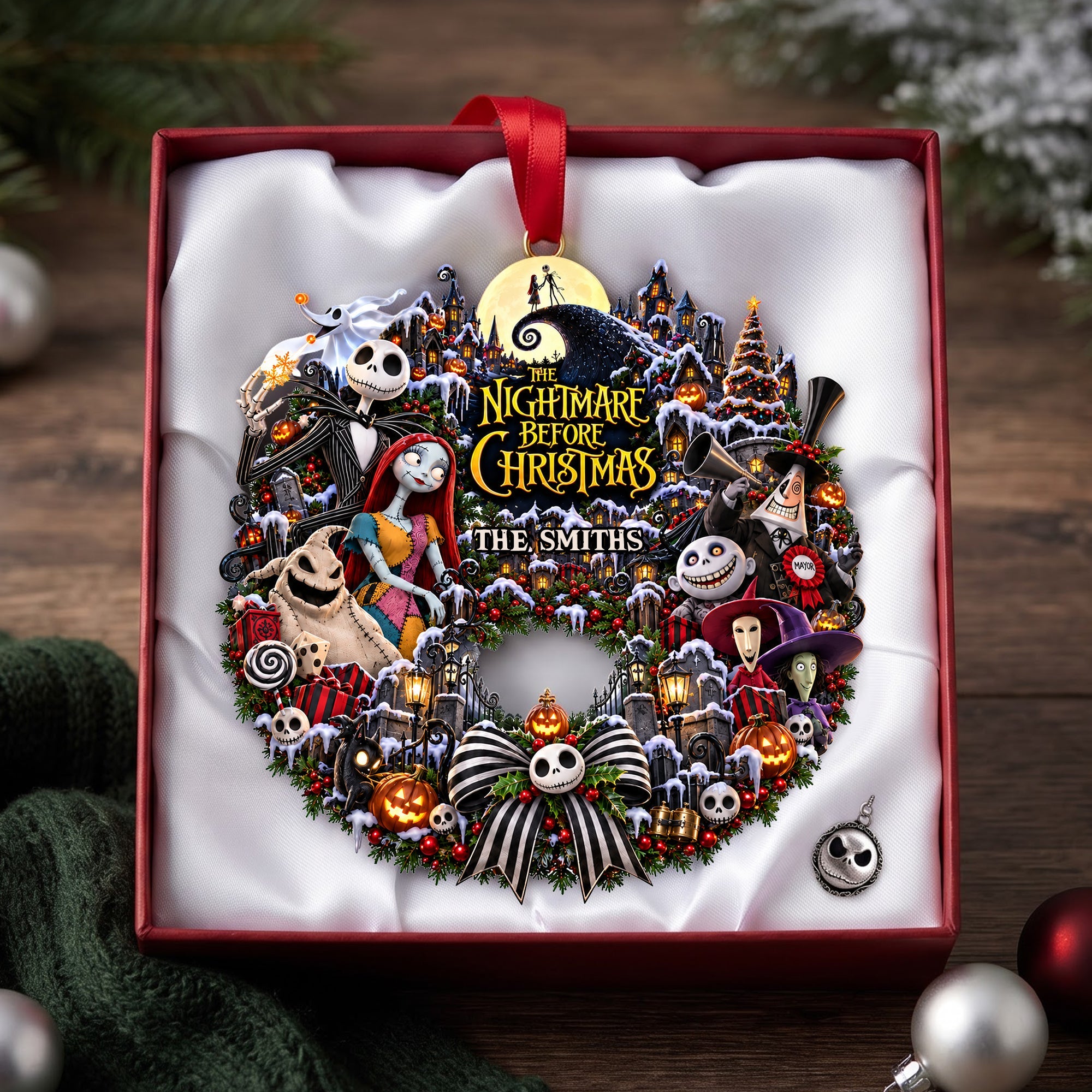 Embrace the Spookiness: Personalized Spooky Family Christmas Ornament