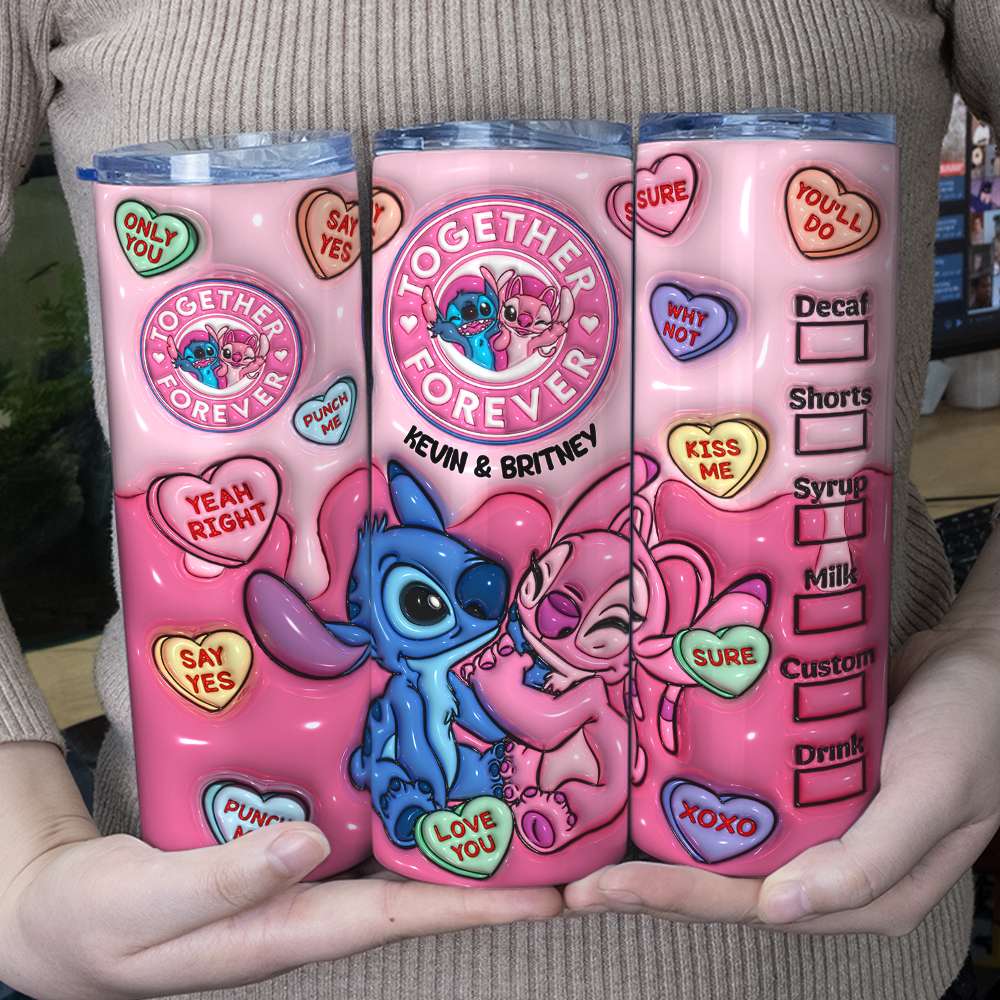 Together Forever Personalized Tumbler for Couples Tumbler Cup PopCulturePrints