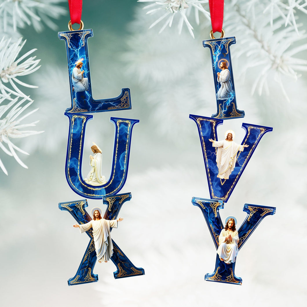 Celebrate Faith with the Jesus Alphabet Ornament | Personalized Gift for Christian Christmas Ornament PopCulturePrints