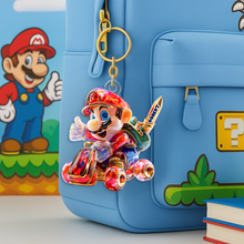 Load image into Gallery viewer, “Race into Adventure!” Personalized Keychain for Car Fans - Custom Gift for Enthusiasts, Friends, and Family Keychains PopCulturePrints

