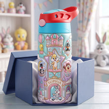 Load image into Gallery viewer, "Make Every Sip Magical!" - Sweet Bunny Colorful Kid Tumbler - Personalized Gifts For Kids Tumbler Cup PopCulturePrints
