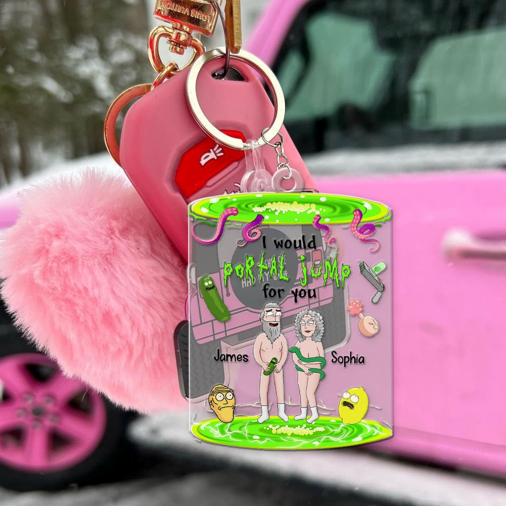 Personalized Quirky Couple Keychain | Fun Valentine's Day Gifts for Couples Keychains PopCulturePrints