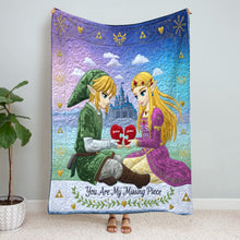 Load image into Gallery viewer, You Are My Missing Piece - Adventure Couple Blanket - Personalized Gift for Couples Blanket PopCulturePrints
