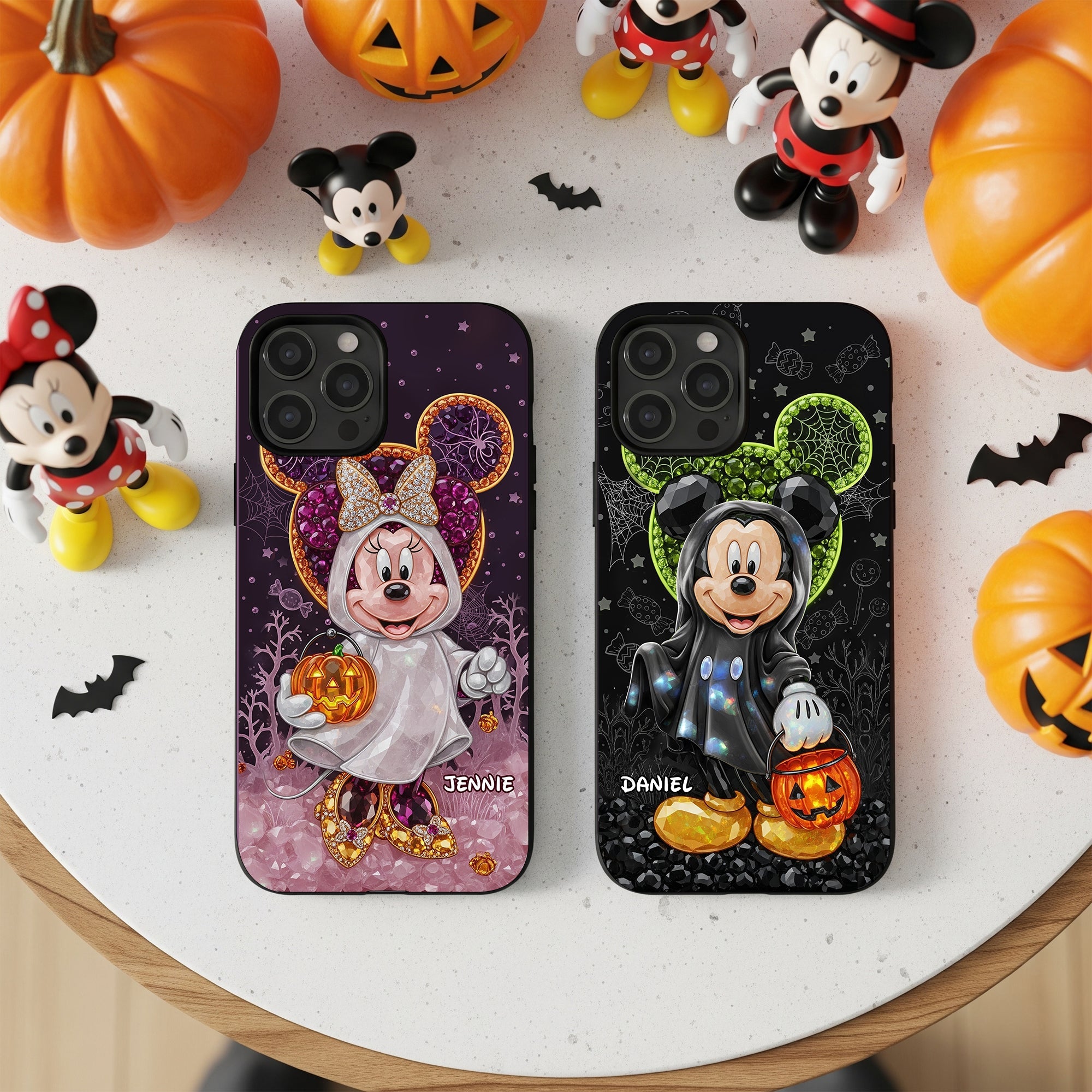 Spooktacular Love: Personalized Halloween Phone Case for Couples Phone Case PopCulturePrints