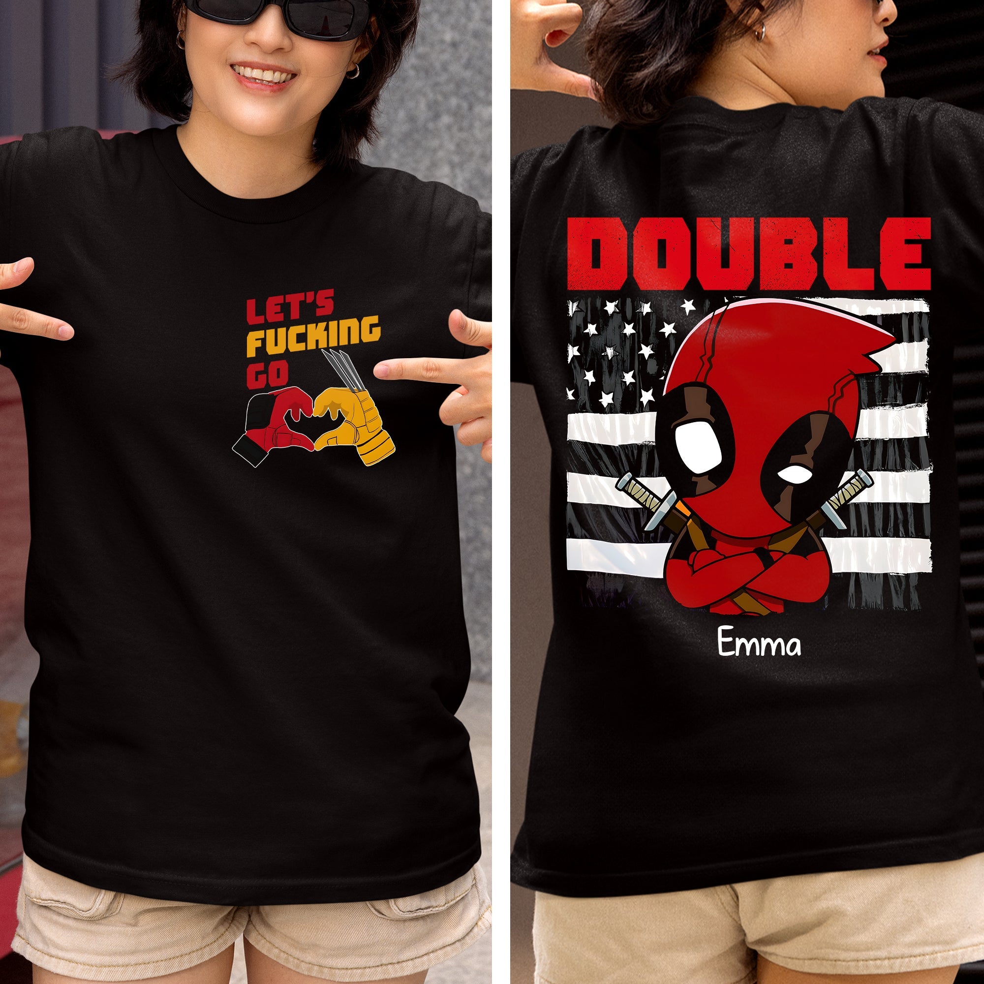 Personalized Deadpool Inspired Hoodie - Let's F*cking Go