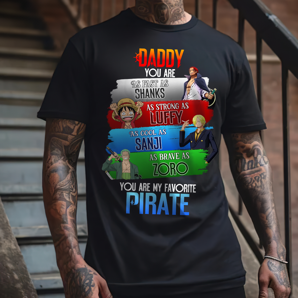 No Need to Fear, Pirate Dad Is Here - Personalized Dad Shirt Shirts PopCulturePrints