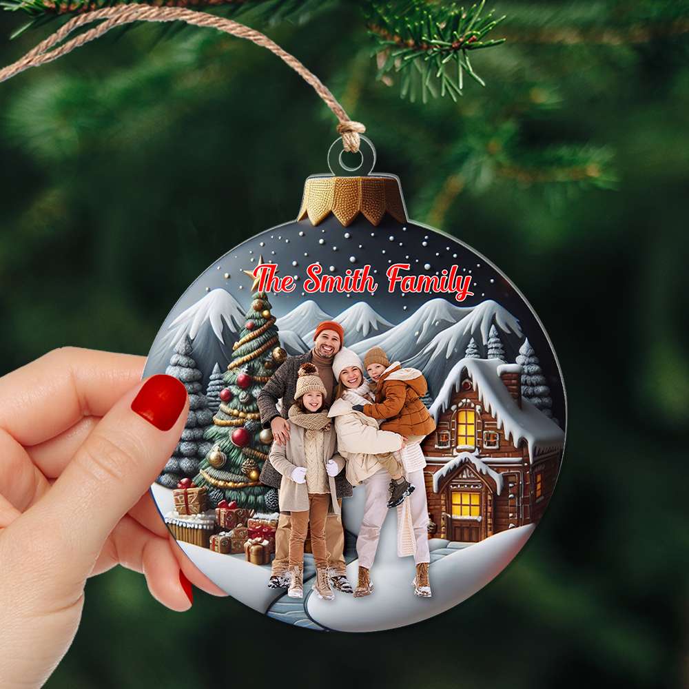 Personalized Family Christmas Ornament Ornament PopCulturePrints