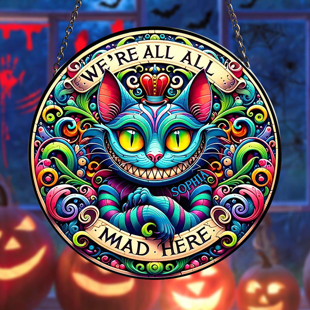 Personalized Halloween Gift for Cat Lovers - Colorful Horror Cat Design