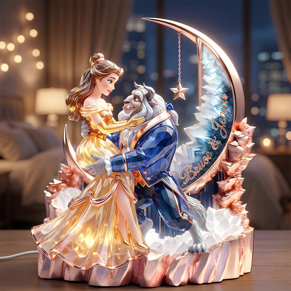 Illuminate Your Love: Crystal Moon Couple Light Box - Personalized Gifts for Couples Light Box PopCulturePrints