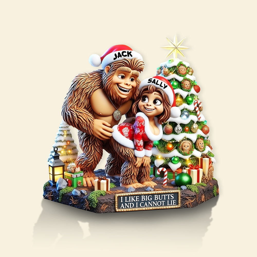 Personalized Christmas Gift for Couples - I Like Big Butts and I Cannot Lie Plaque Shaped Plaques PopCulturePrints