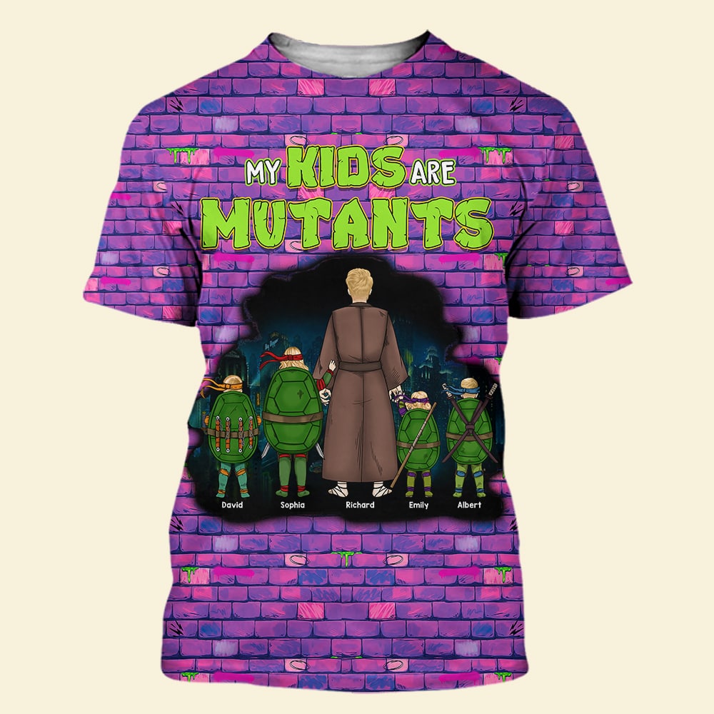 Customizable 'My Kids Are Mutants' Dad 3D Shirt