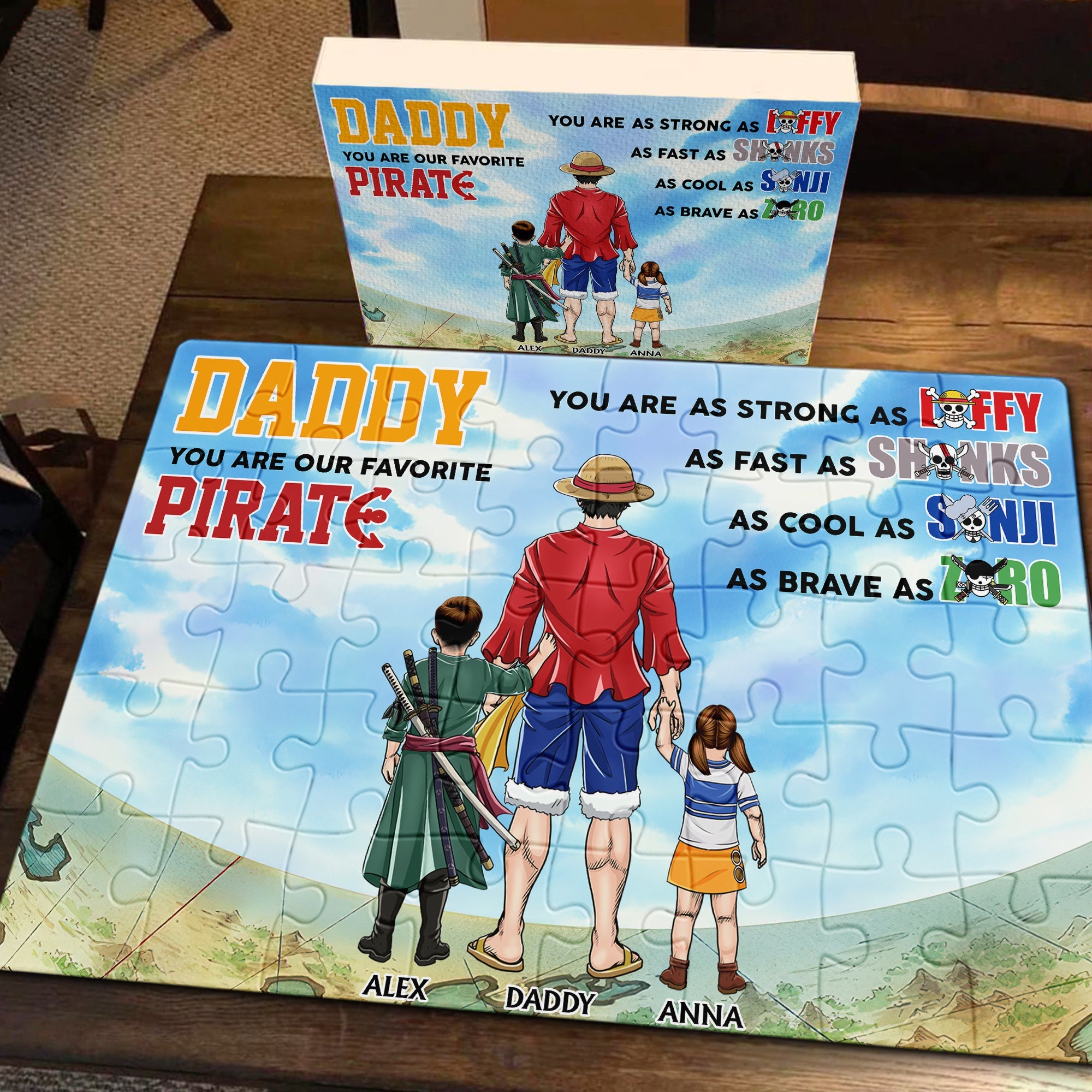 Personalized Pirate Dad Jigsaw Puzzle - Meaningful Gift for Father