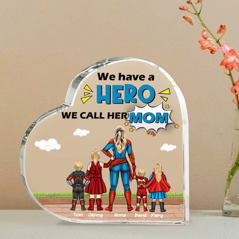 Personalized Hero Mom Plaque - Custom Mother's Day Gift Decorative Plaques PopCulturePrints