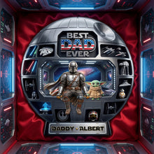 Load image into Gallery viewer, "Best Dad Ever" - Personalized Dad Space Station Acrylic Plaque - Perfect Gift for Dads and Grandpas Shaped Plaques PopCulturePrints
