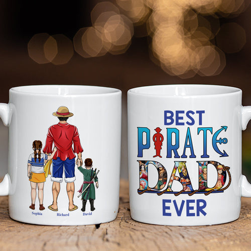 Custom Pirate Dad Coffee Mug – Personalized Gift for Father's Day Coffee Mug PopCulturePrints