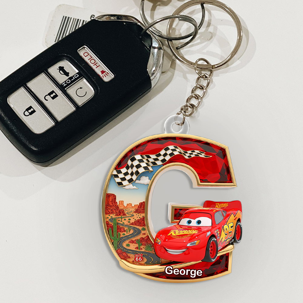 “Rev Up Your Love for Cartoons” - Personalized Car Keychain, Custom Gift for Cartoon Lovers, Kids, and Friends Keychains PopCulturePrints