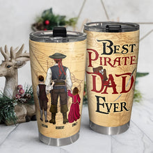 Load image into Gallery viewer, Best Pirate Dad Ever - Personalized Tumbler for Father&#39;s Day Tumbler Cup PopCulturePrints
