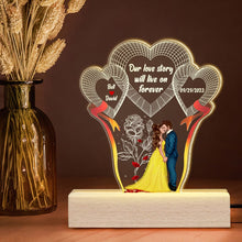 Load image into Gallery viewer, Personalized Romantic 3D LED Light - Couple's Gift for Valentine's Day Gifts Led Night Light PopCulturePrints
