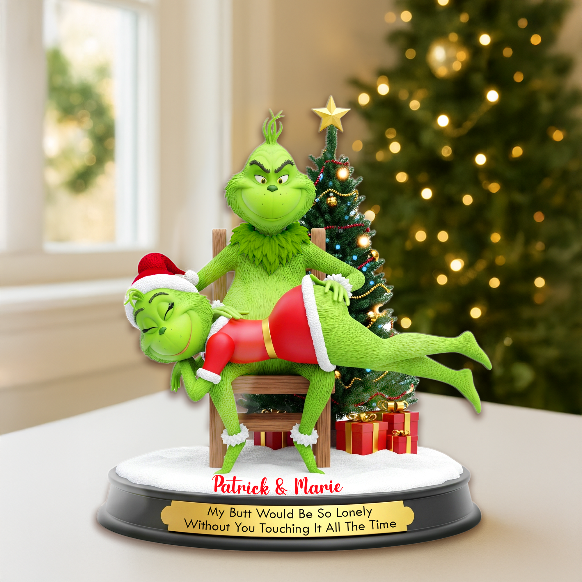 My Butt Would Be So Lonely Without You - Naughty Couple Acrylic Plaque - Personalized Gift for Couples Shaped Plaques PopCulturePrints