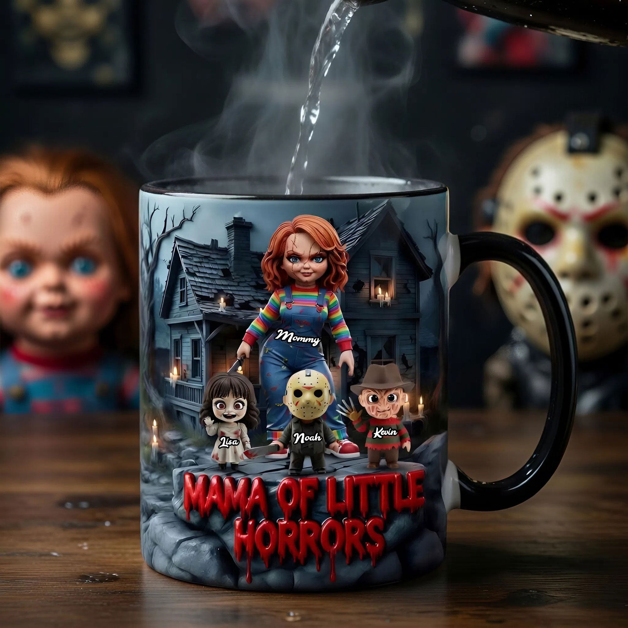 Mama Of Little Horrors - Personalized Magic Mug for Mom Coffee Mug PopCulturePrints