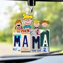 Load image into Gallery viewer, Personalized Family Car Ornament - Custom Mom and Kids Design Ornament PopCulturePrints
