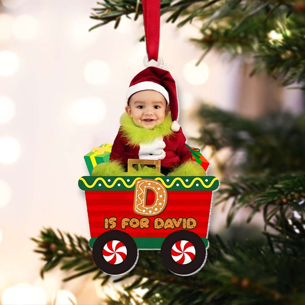Personalized Christmas Ornament for Kids - Custom Photo & Name Ornament PopCulturePrints