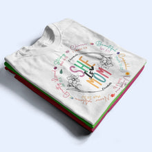 Load image into Gallery viewer, She Is Mom Strong, Chosen, Beautiful, Capable, Victorious - Personalized T-Shirt for Mom, Grandma, and Special Women T-shirt PopCulturePrints
