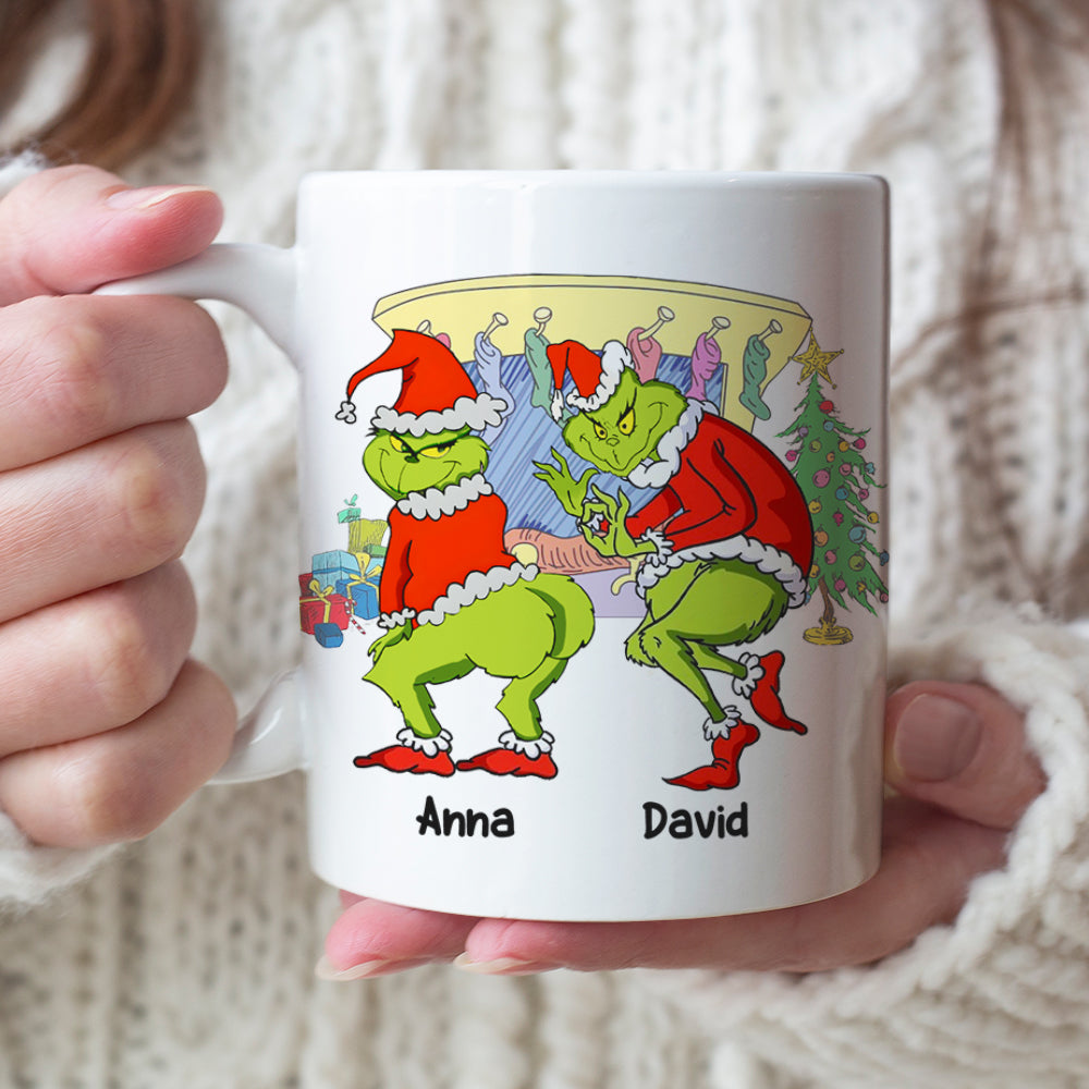 Cheeky Christmas Couple Coffee Mug - Personalized Fun Gift