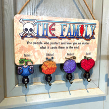Load image into Gallery viewer, Personalized Family Key Hanger - Themed Design Wood Sign PopCulturePrints

