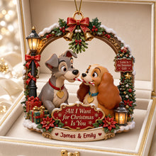 Load image into Gallery viewer, All I Want for Christmas Is You - Personalized Ornament for Couples Ornament PopCulturePrints
