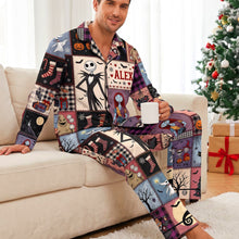 Load image into Gallery viewer, “Cuddle Up in Style!” - Mischievous Night Button Up Pajama Set - Personalized Gift for Couples
