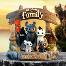 Load image into Gallery viewer, “Celebrate Your Unique Family” - Dragon Family Acrylic Plaque - Personalized Gifts for Families Shaped Plaques PopCulturePrints
