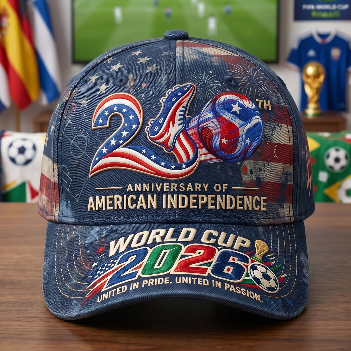 Celebrate Freedom with Pride - Proud Festive Classic Cap, Personalized Gift for Sports Fans Caps PopCulturePrints