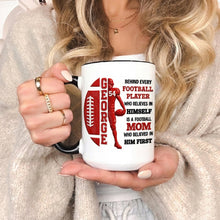 Load image into Gallery viewer, Behind Every Football Player - Personalized Coffee Mug for Football Moms
